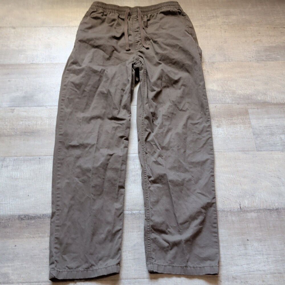 Vans Range Elastic Pants Men's Small Green Baggy Tapered Fit Drawstring Skater